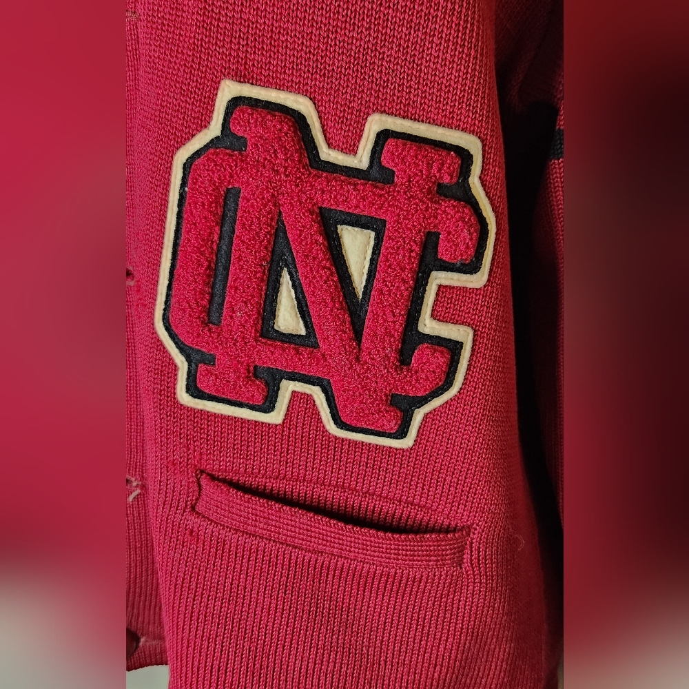 Vintage letterman jacket NC North Central Spokane, wa red black high-school - Picture 2 of 13